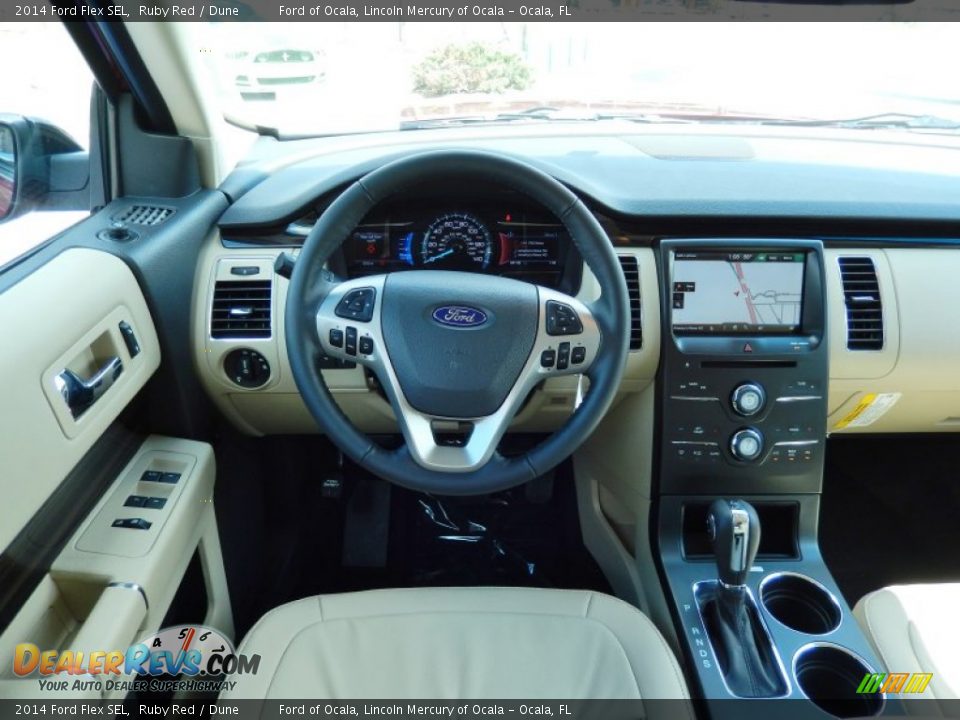 2014 Ford Flex SEL Ruby Red / Dune Photo #9