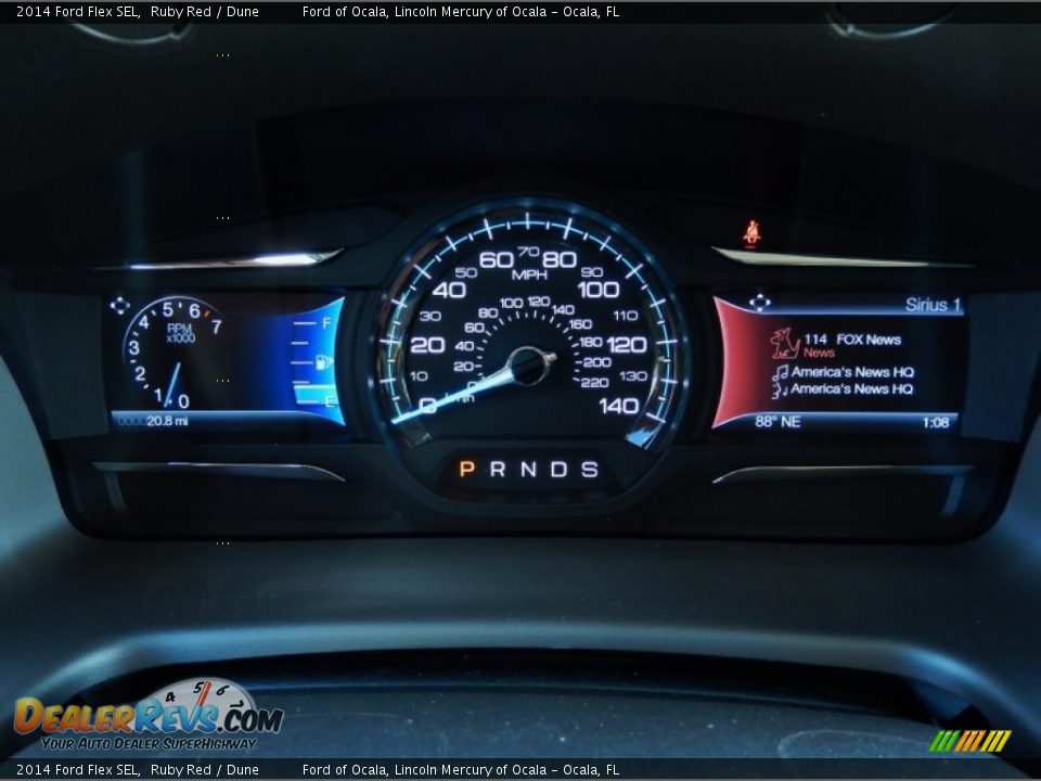 2014 Ford Flex SEL Ruby Red / Dune Photo #10