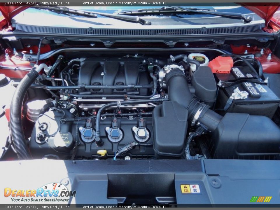 2014 Ford Flex SEL Ruby Red / Dune Photo #12