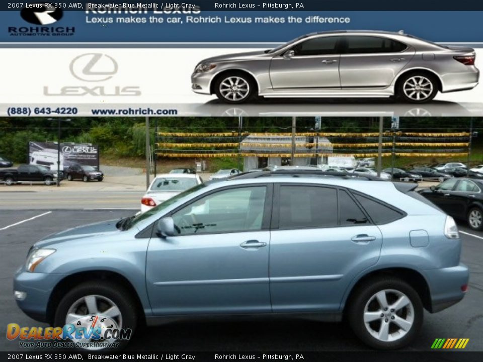 2007 Lexus RX 350 AWD Breakwater Blue Metallic / Light Gray Photo #1