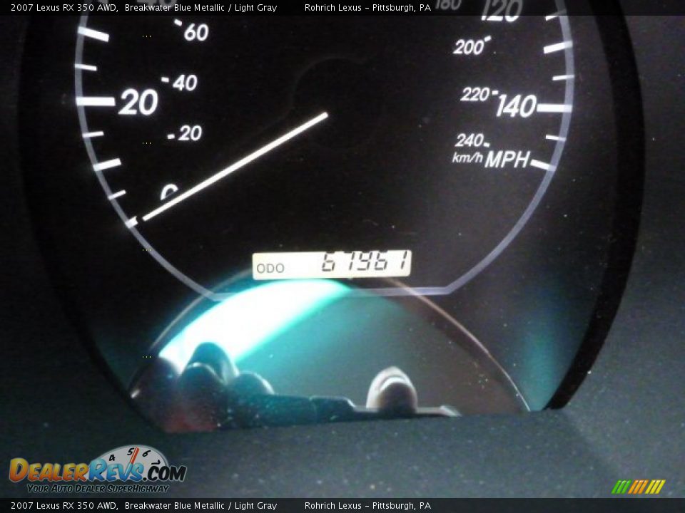 2007 Lexus RX 350 AWD Breakwater Blue Metallic / Light Gray Photo #8