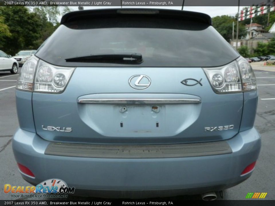 2007 Lexus RX 350 AWD Breakwater Blue Metallic / Light Gray Photo #10