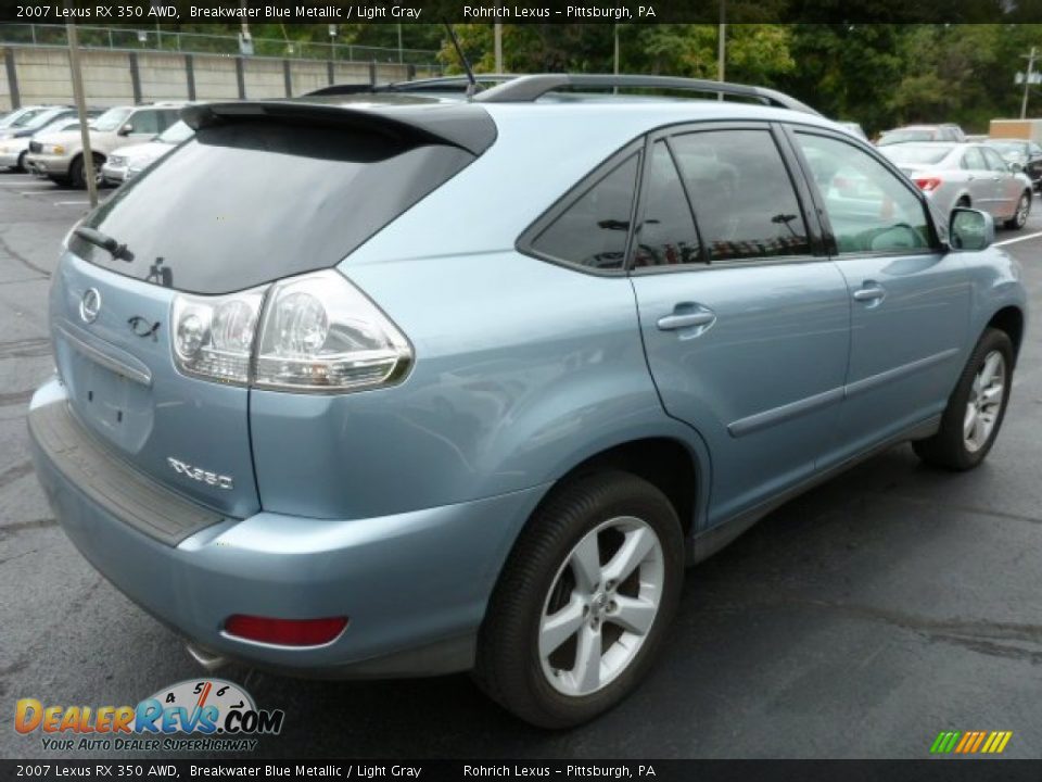 2007 Lexus RX 350 AWD Breakwater Blue Metallic / Light Gray Photo #11