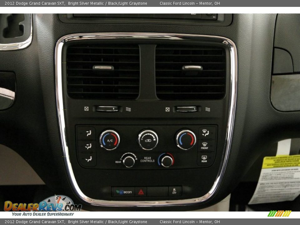 2012 Dodge Grand Caravan SXT Bright Silver Metallic / Black/Light Graystone Photo #11