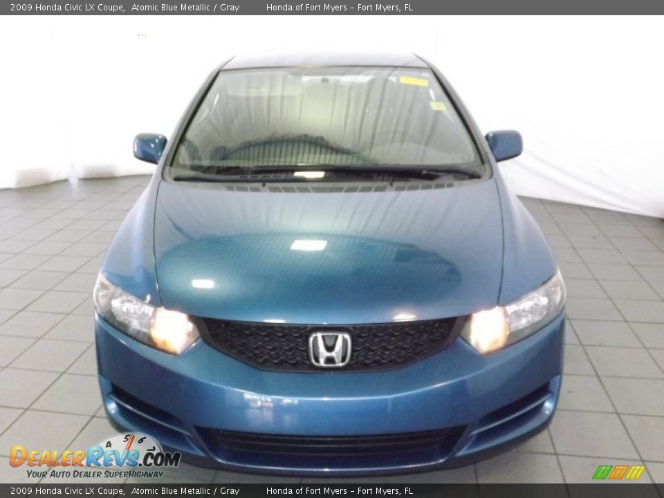 2009 Honda Civic LX Coupe Atomic Blue Metallic / Gray Photo #2