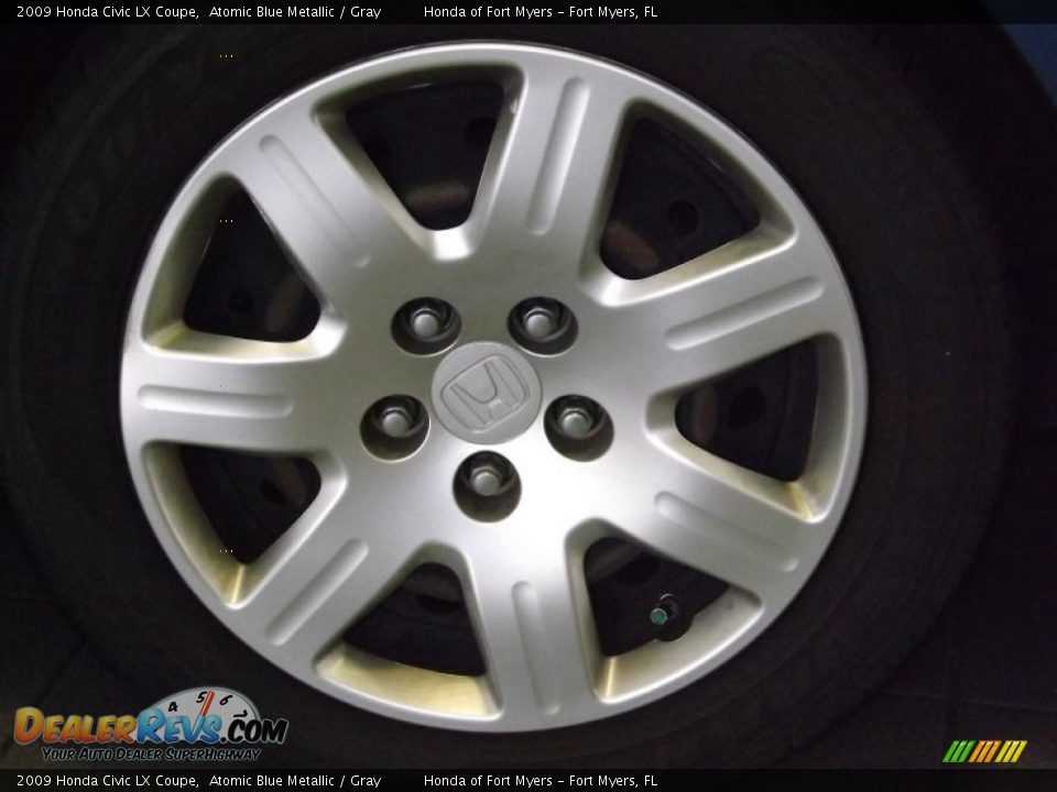 2009 Honda Civic LX Coupe Atomic Blue Metallic / Gray Photo #3