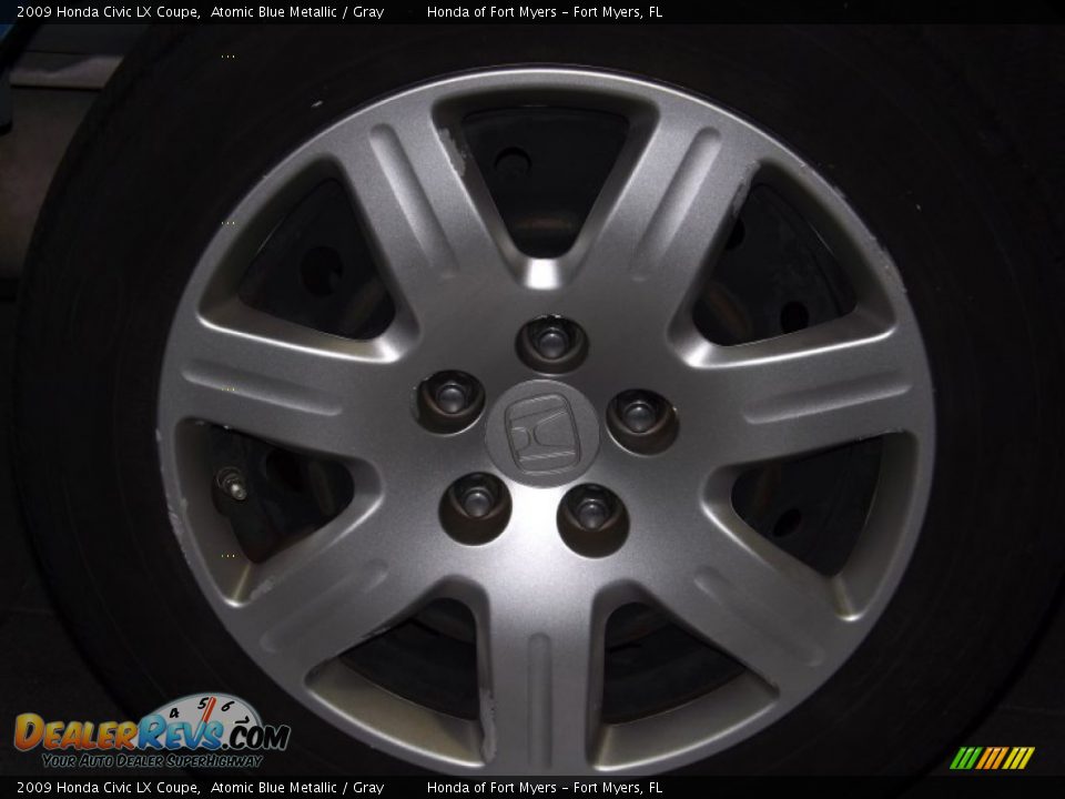 2009 Honda Civic LX Coupe Atomic Blue Metallic / Gray Photo #4