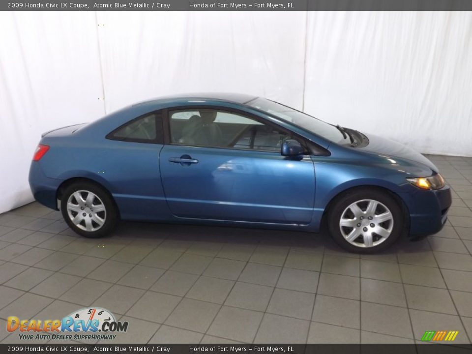 2009 Honda Civic LX Coupe Atomic Blue Metallic / Gray Photo #5