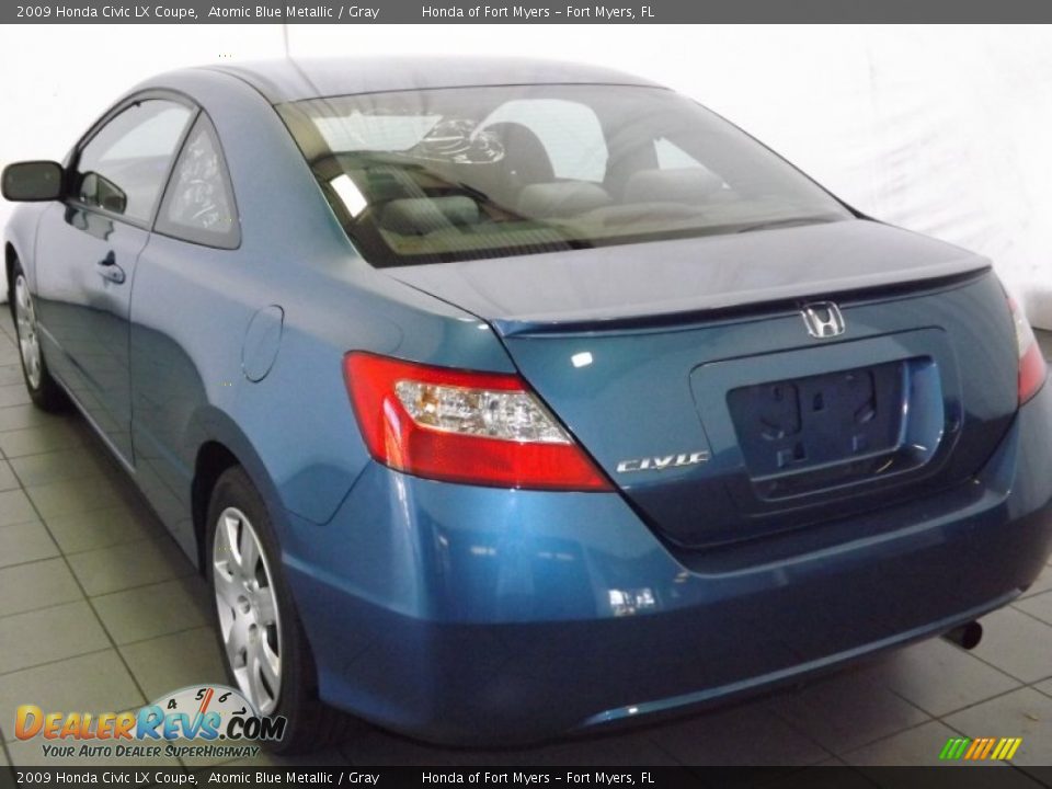 2009 Honda Civic LX Coupe Atomic Blue Metallic / Gray Photo #6