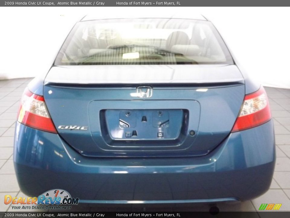 2009 Honda Civic LX Coupe Atomic Blue Metallic / Gray Photo #7