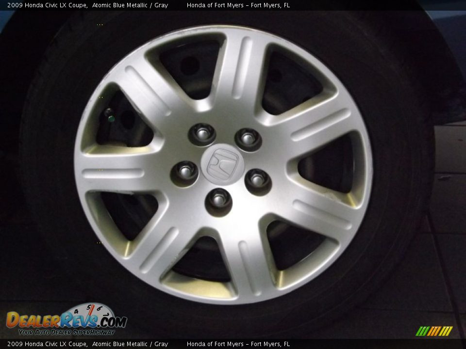 2009 Honda Civic LX Coupe Atomic Blue Metallic / Gray Photo #8
