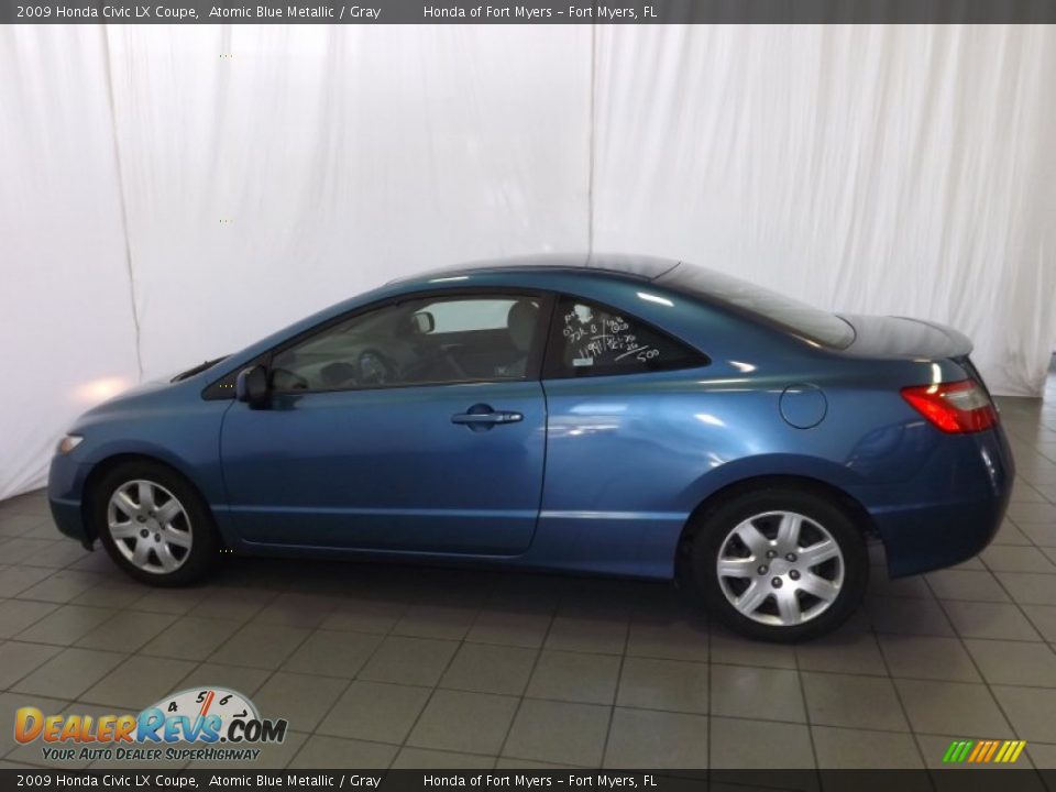 2009 Honda Civic LX Coupe Atomic Blue Metallic / Gray Photo #10