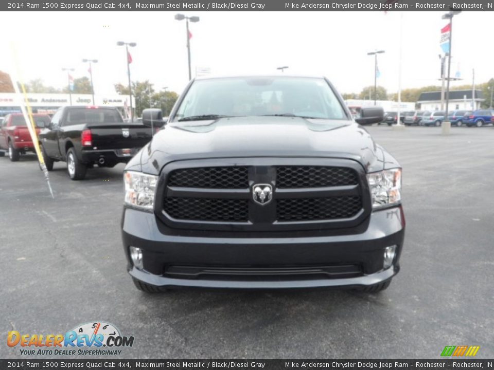 2014 Ram 1500 Express Quad Cab 4x4 Maximum Steel Metallic / Black/Diesel Gray Photo #5