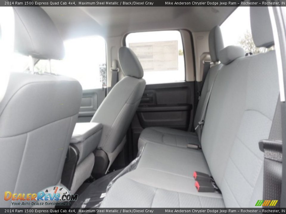 2014 Ram 1500 Express Quad Cab 4x4 Maximum Steel Metallic / Black/Diesel Gray Photo #7