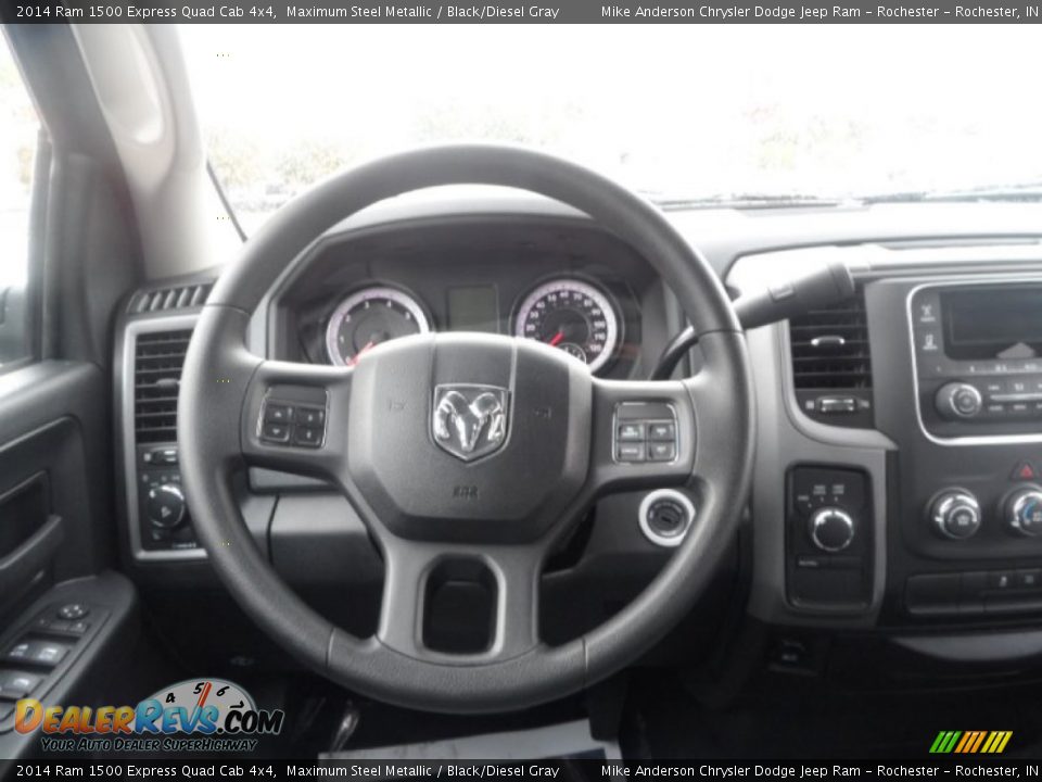 2014 Ram 1500 Express Quad Cab 4x4 Maximum Steel Metallic / Black/Diesel Gray Photo #8