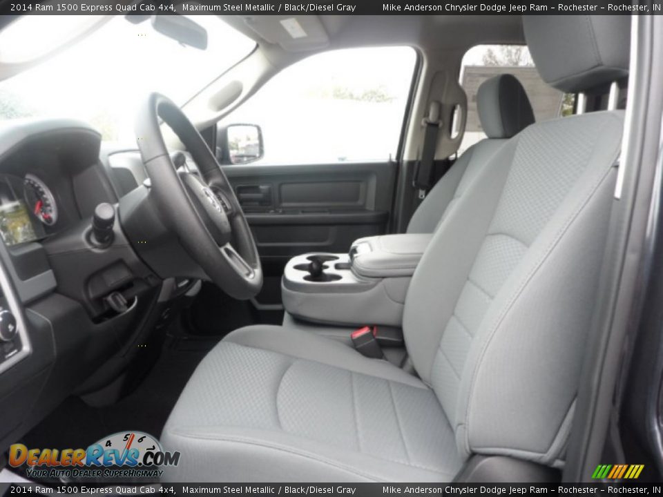 2014 Ram 1500 Express Quad Cab 4x4 Maximum Steel Metallic / Black/Diesel Gray Photo #10