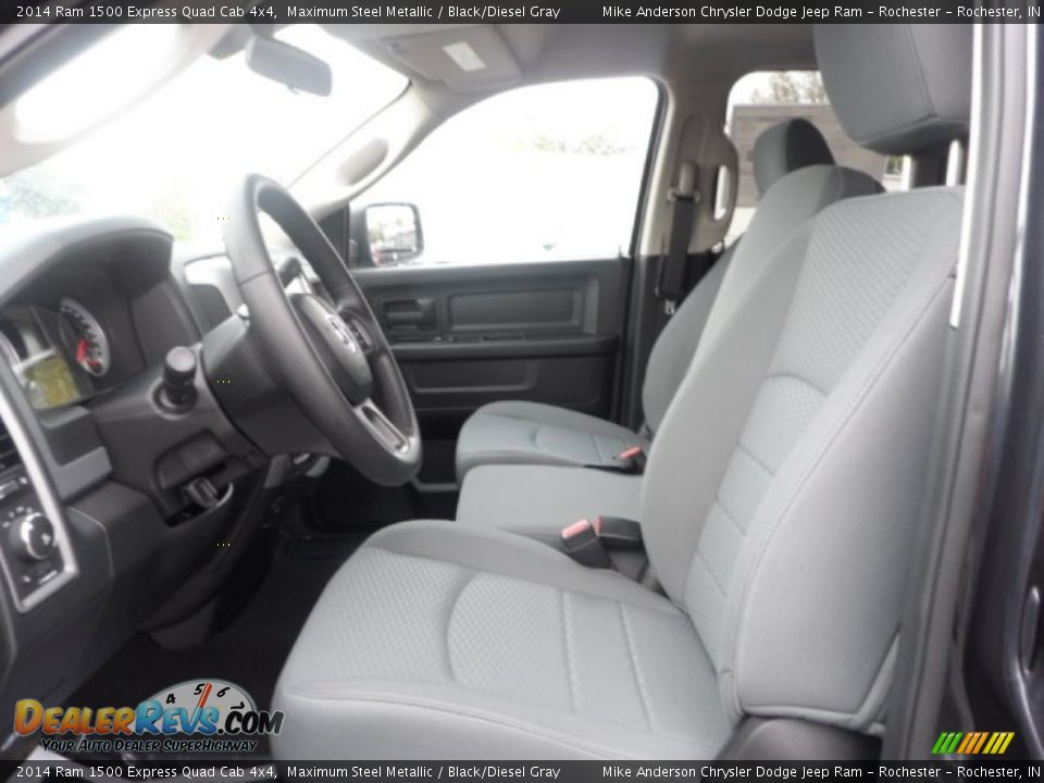 2014 Ram 1500 Express Quad Cab 4x4 Maximum Steel Metallic / Black/Diesel Gray Photo #11