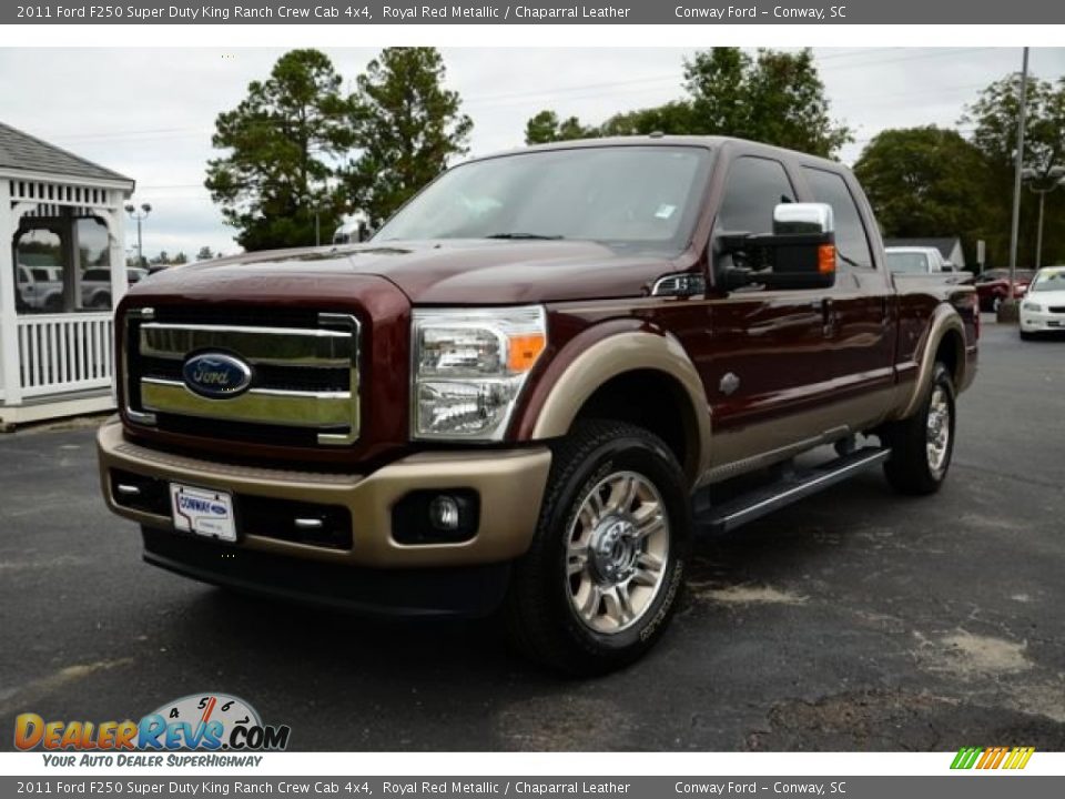 2011 Ford F250 Super Duty King Ranch Crew Cab 4x4 Royal Red Metallic / Chaparral Leather Photo #1