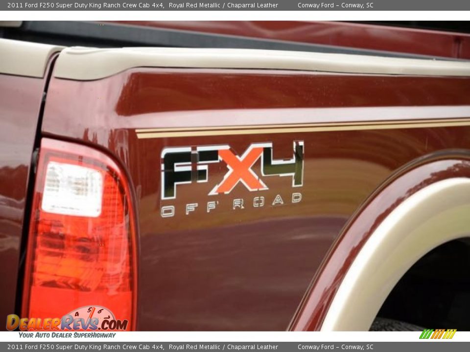 2011 Ford F250 Super Duty King Ranch Crew Cab 4x4 Royal Red Metallic / Chaparral Leather Photo #6