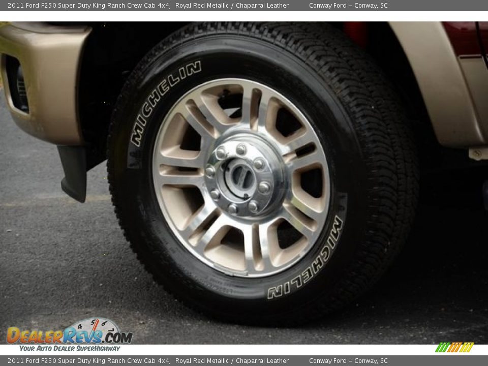 2011 Ford F250 Super Duty King Ranch Crew Cab 4x4 Royal Red Metallic / Chaparral Leather Photo #11