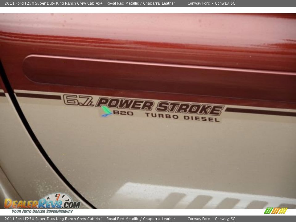 2011 Ford F250 Super Duty King Ranch Crew Cab 4x4 Royal Red Metallic / Chaparral Leather Photo #12