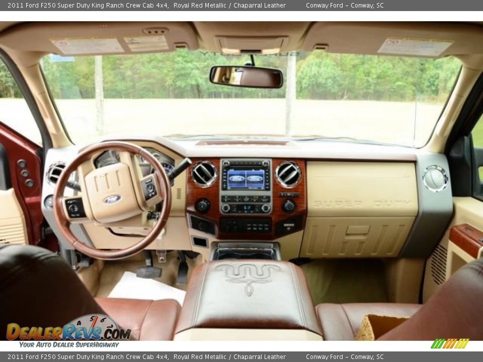 2011 Ford F250 Super Duty King Ranch Crew Cab 4x4 Royal Red Metallic / Chaparral Leather Photo #15