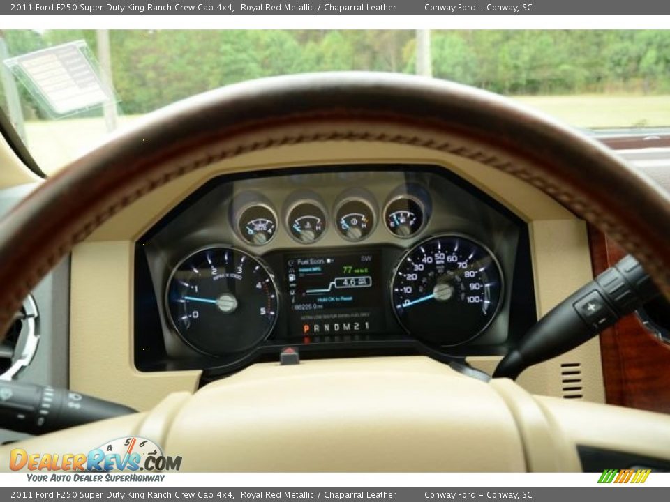 2011 Ford F250 Super Duty King Ranch Crew Cab 4x4 Royal Red Metallic / Chaparral Leather Photo #24
