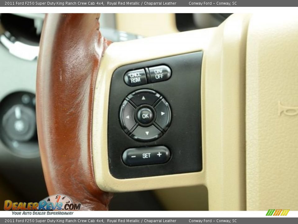 2011 Ford F250 Super Duty King Ranch Crew Cab 4x4 Royal Red Metallic / Chaparral Leather Photo #25