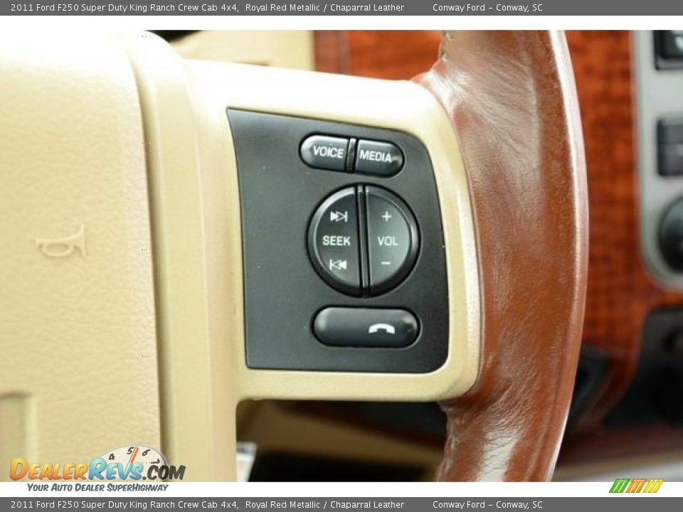 2011 Ford F250 Super Duty King Ranch Crew Cab 4x4 Royal Red Metallic / Chaparral Leather Photo #26
