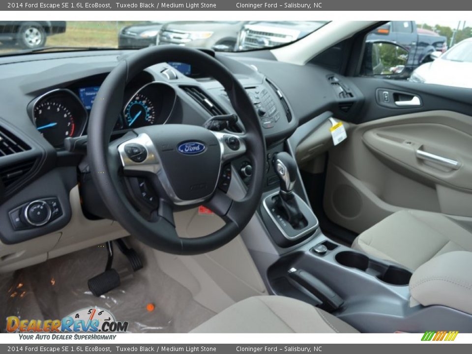 2014 Ford Escape SE 1.6L EcoBoost Tuxedo Black / Medium Light Stone Photo #6