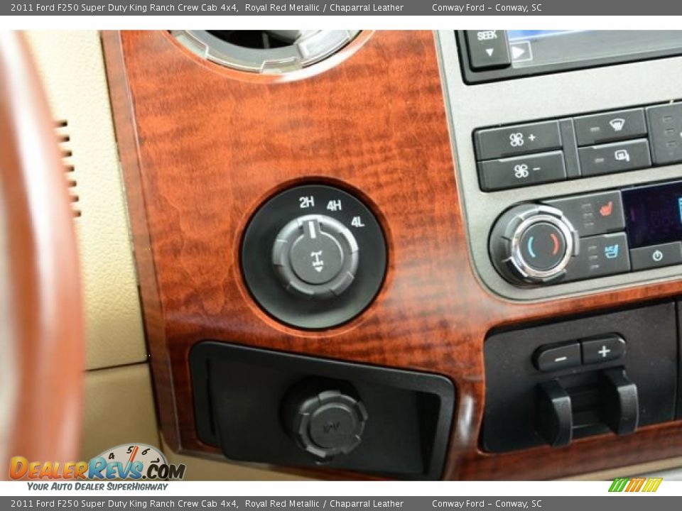 2011 Ford F250 Super Duty King Ranch Crew Cab 4x4 Royal Red Metallic / Chaparral Leather Photo #28