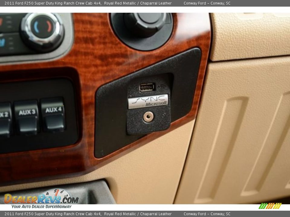 2011 Ford F250 Super Duty King Ranch Crew Cab 4x4 Royal Red Metallic / Chaparral Leather Photo #31