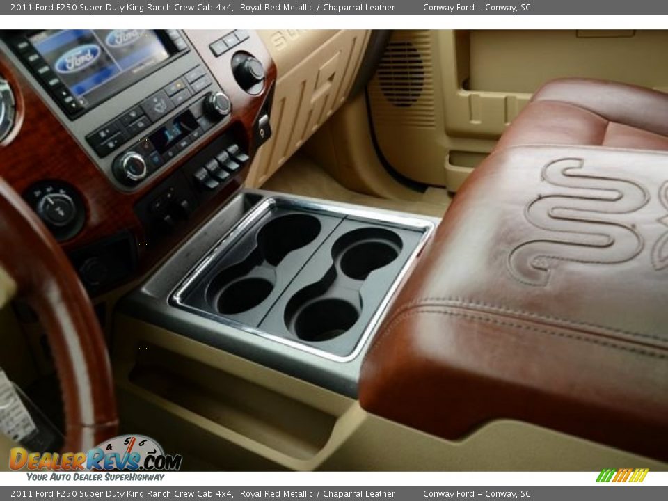 2011 Ford F250 Super Duty King Ranch Crew Cab 4x4 Royal Red Metallic / Chaparral Leather Photo #32