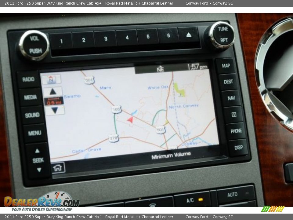 2011 Ford F250 Super Duty King Ranch Crew Cab 4x4 Royal Red Metallic / Chaparral Leather Photo #34