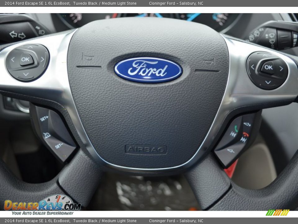 2014 Ford Escape SE 1.6L EcoBoost Tuxedo Black / Medium Light Stone Photo #14