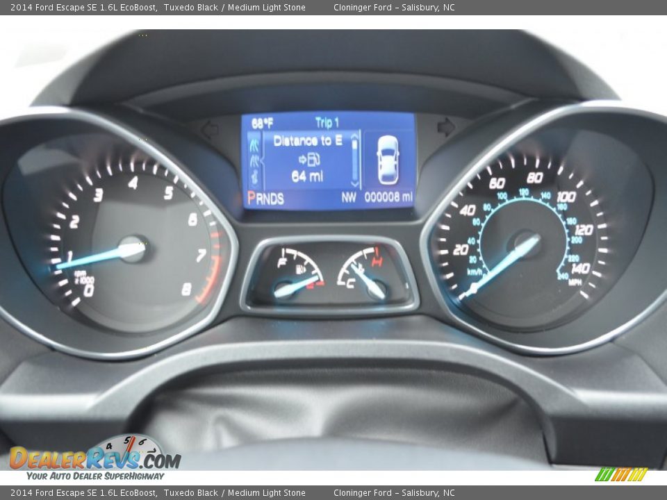 2014 Ford Escape SE 1.6L EcoBoost Tuxedo Black / Medium Light Stone Photo #15