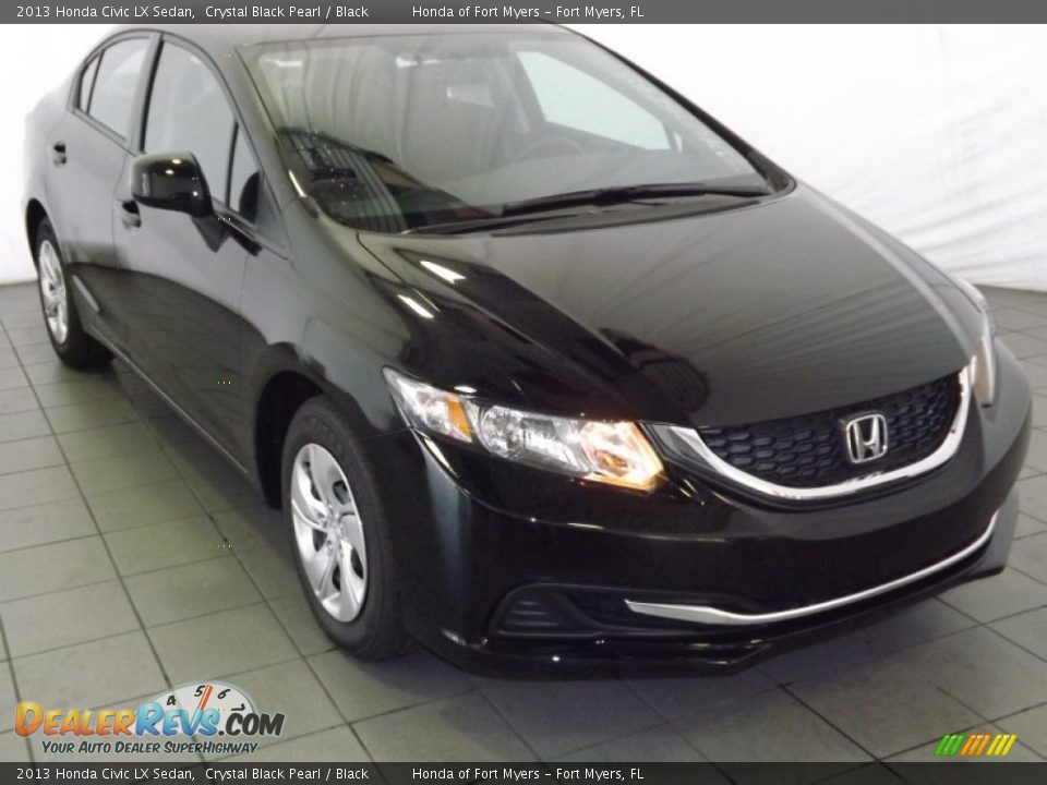 2013 Honda Civic LX Sedan Crystal Black Pearl / Black Photo #1