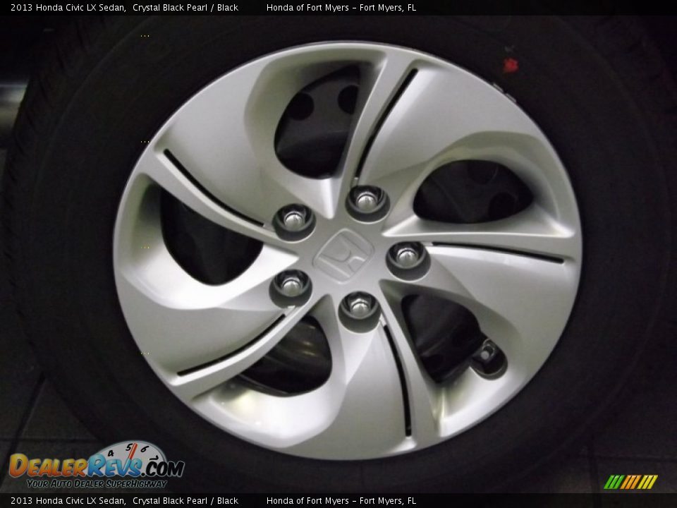 2013 Honda Civic LX Sedan Crystal Black Pearl / Black Photo #4