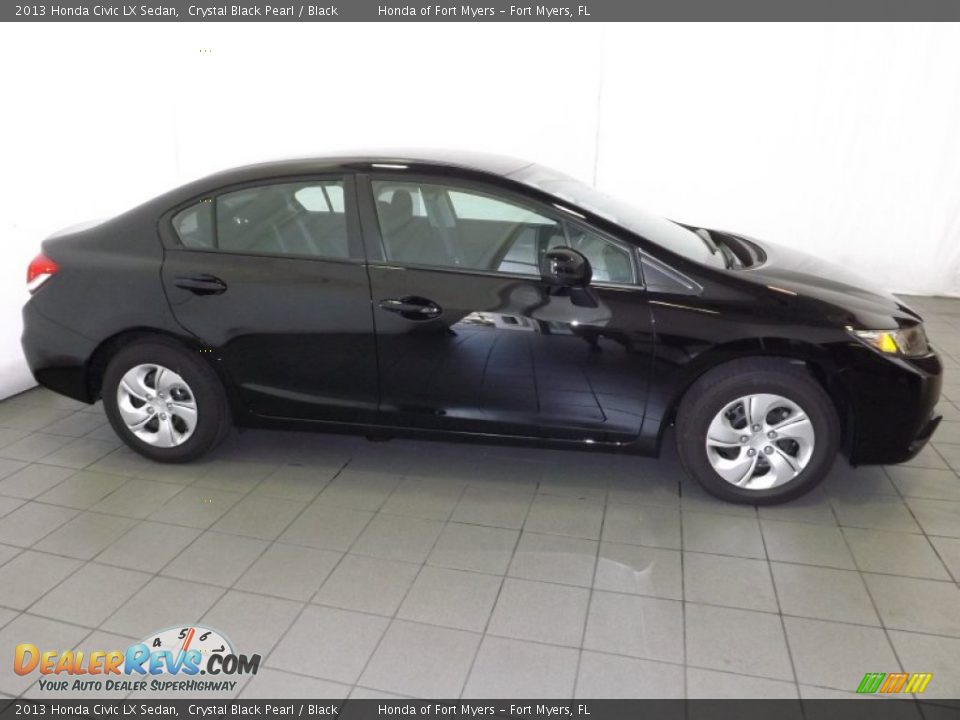2013 Honda Civic LX Sedan Crystal Black Pearl / Black Photo #5