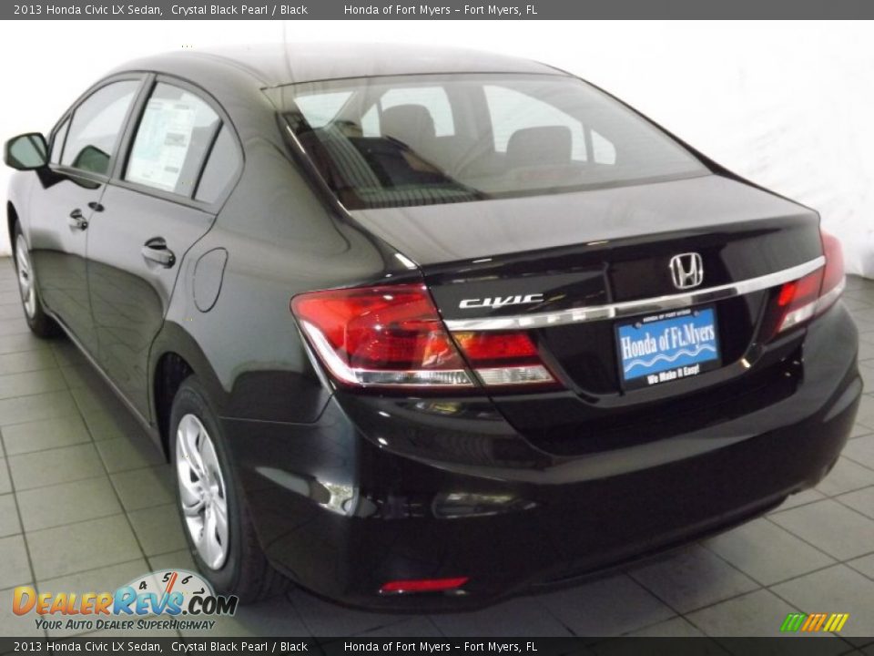 2013 Honda Civic LX Sedan Crystal Black Pearl / Black Photo #6
