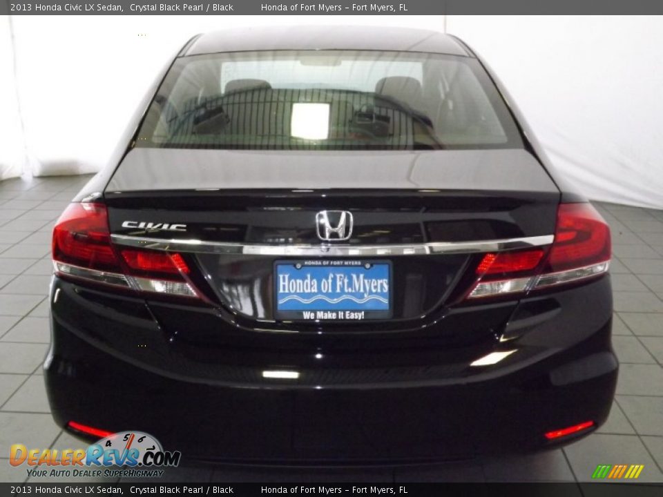 2013 Honda Civic LX Sedan Crystal Black Pearl / Black Photo #7