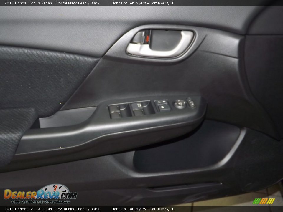 2013 Honda Civic LX Sedan Crystal Black Pearl / Black Photo #10