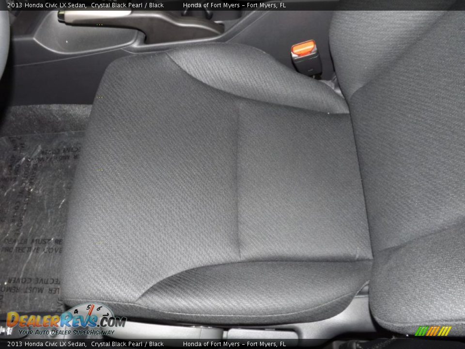 2013 Honda Civic LX Sedan Crystal Black Pearl / Black Photo #12