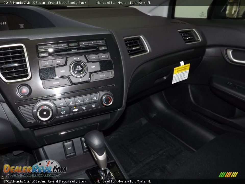 2013 Honda Civic LX Sedan Crystal Black Pearl / Black Photo #13