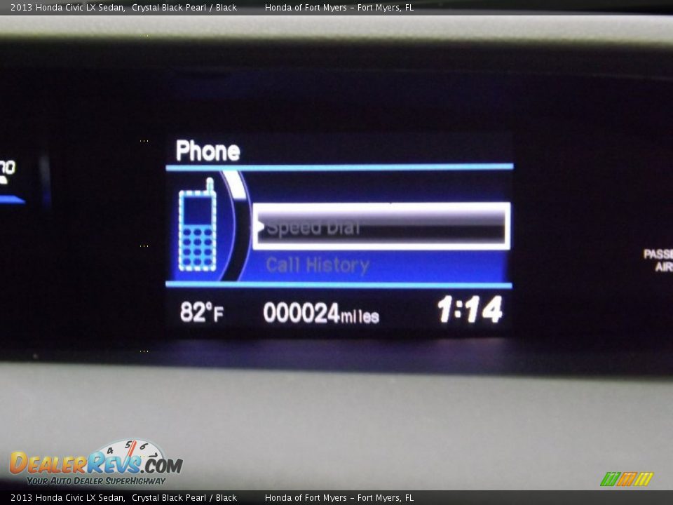 2013 Honda Civic LX Sedan Crystal Black Pearl / Black Photo #17