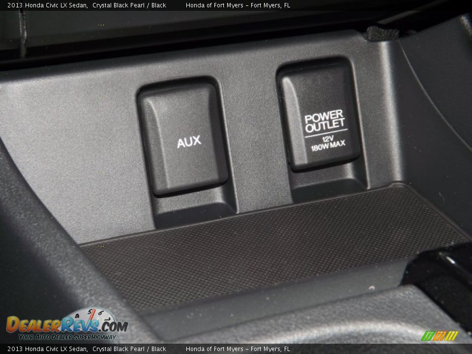 2013 Honda Civic LX Sedan Crystal Black Pearl / Black Photo #19