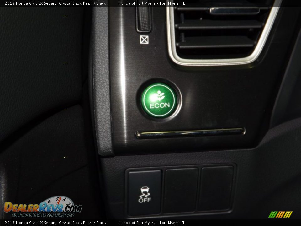 2013 Honda Civic LX Sedan Crystal Black Pearl / Black Photo #23