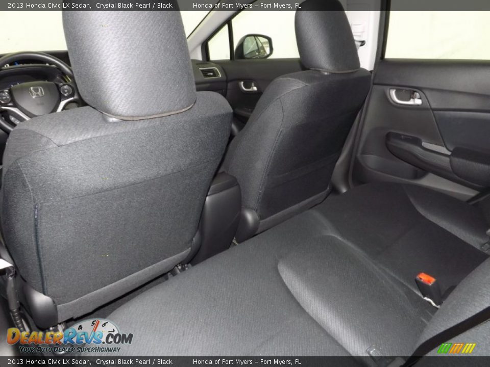 2013 Honda Civic LX Sedan Crystal Black Pearl / Black Photo #25