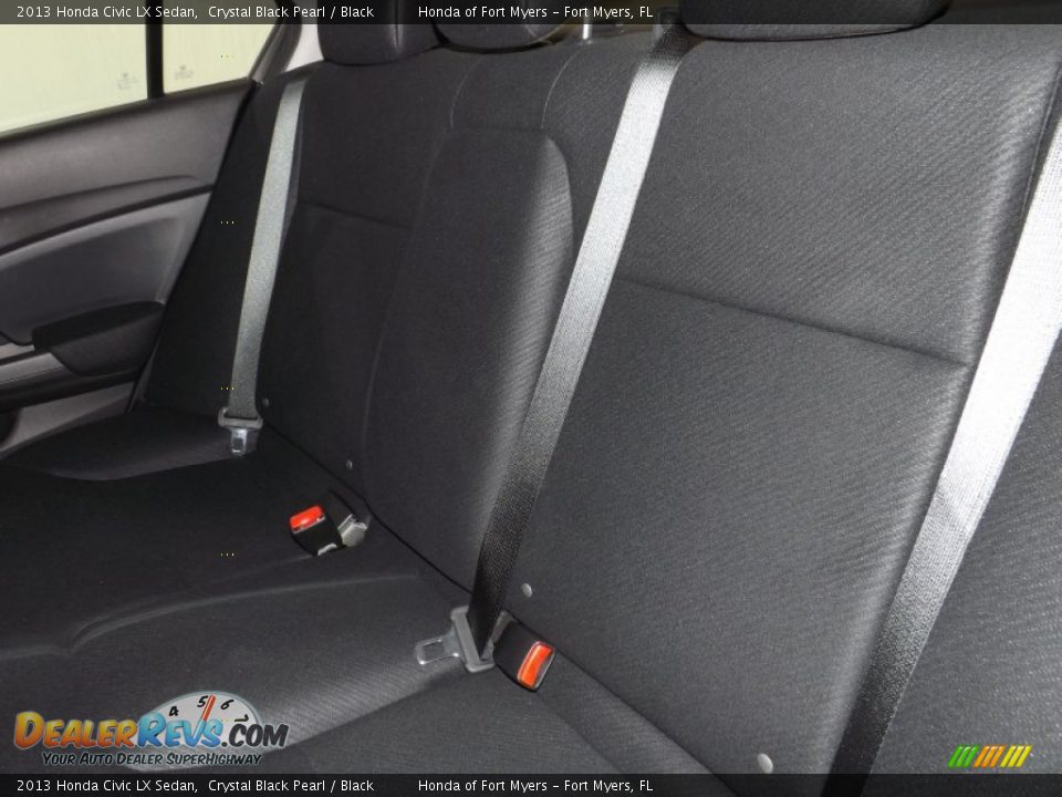 2013 Honda Civic LX Sedan Crystal Black Pearl / Black Photo #26