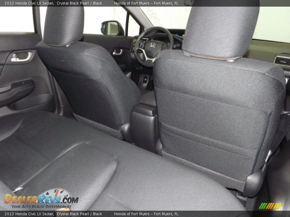 2013 Honda Civic LX Sedan Crystal Black Pearl / Black Photo #29